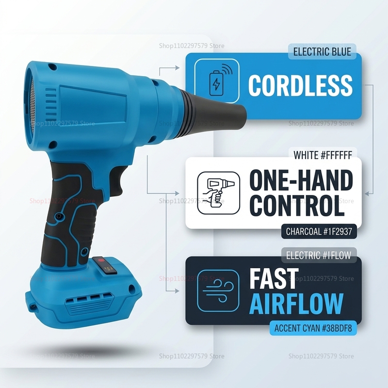 Workshop Electric Tools - Soplador de Aire Inalámbrico de 18V