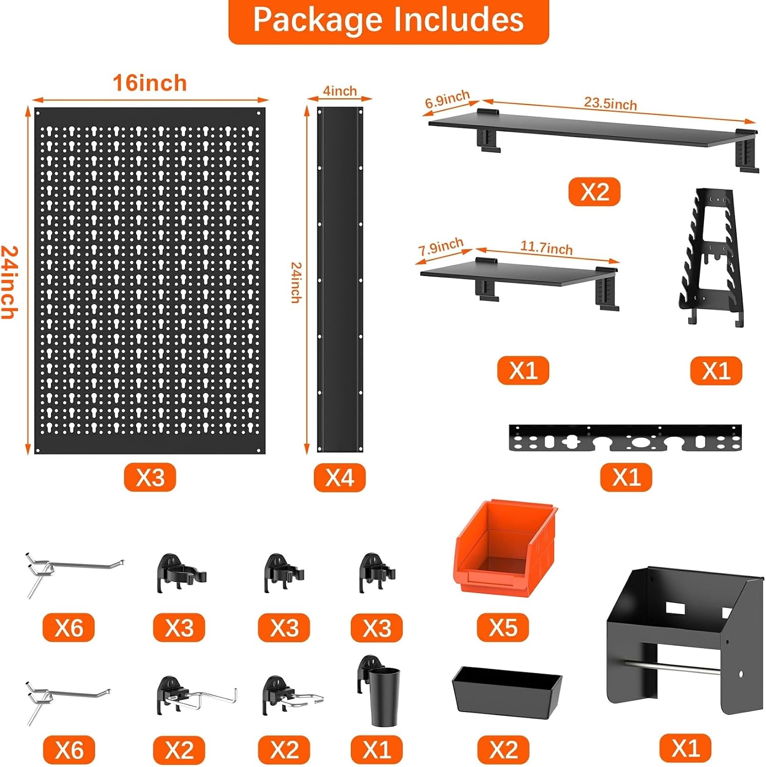 Kit de Panel Organizador de Pa - Workshop Tools Hanging reseña y precio